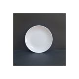 GuvenliPazar 12 Adet Standart Düz Melamin Tatlı & Yemek Servis Tabağı 23 cm - Beyaz