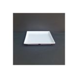 GuvenliPazar 12 Adet Standart Kare Melamin Tatlı & Yemek Servis Tabağı 20 cm - Beyaz