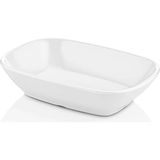 GuvenliPazar 6 Adet 17X12 cm Melamin Kahvaltılık / Mezelik – Bulaşık Makinesinde Yıkanabilir Beyaz Servis Kasesi