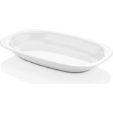 GuvenliPazar 6 Adet 19X12 cm Melamin Derin Oval Kahvaltılık Mezelik Makinede Yıkanabilir Siyah Servis Tabağı