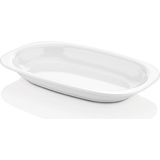 GuvenliPazar 6 Adet 24X15 cm Melamin Derin Oval Kahvaltılık Mezelik Makinede Yıkanabilir Siyah Servis Tabağı