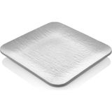 GuvenliPazar 6 Adet Mat Beyaz Kare Melamin Tatlı Tabağı Servis Tabağı - Bulaşık Makinesinde Yıkanabilir 22 cm