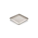 GuvenliPazar 6 Adet Mat Krem Kare Melamin Tatlı Tabağı Servis Tabağı - Bulaşık Makinesinde Yıkanabilir 22 cm