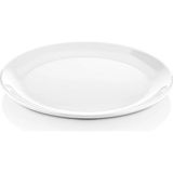 GuvenliPazar 6 Adet Melamin Tatlı Servis Tabağı Makinede Yıkanabilir Dayanıklı Sunum Tabağı 21 cm - 6 adet düz - Beyaz