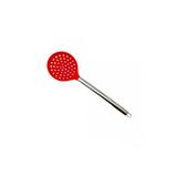 GuvenliPazar Lüx Metal Saplı Silikon Delikli Servis Kevgir 34 cm Kırmızı