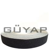 Güyap Yapı Tekstil Merdiven Zemin Kaydırmaz Bant | Siyah 0.65 mm x 25 mm x 25 Metre | Yapışkanlı Kaymaz Güvenlik Bandı | 2,5 cm - 2.5 mm