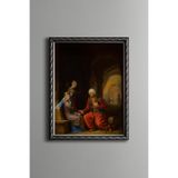 Guyenne'li Eleanor ile İkonya Sultanı - Vintage Desenli Çerçeve, Gümüş, 15 x 21