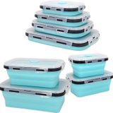 Guyuyii Kapaklı Plastik Gıda Saklama Kapları -4PC Silikon Katlanabilir BPA Ücretsiz Öğle Yemeği Kutusu Hava Geçirmez Vakum Contası - Meyve Artık Yiyecekler İçin Dondurucu Mikrodalgada Kullanılabilir Gıda