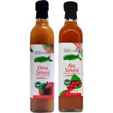 Güzel Ada Gıda Organik Elma Sirkesi 500 Ml + Organik Alıç Sirkesi 500 Ml - 1 lt