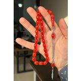 Güzel Çekimli Zar Renk Toz Kehribar Tesbih