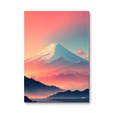 Güzel Fuji Dağı Manzarası - Manzara Metal Tablo - Mıknatıslı Montaj - Duvar Dekoru