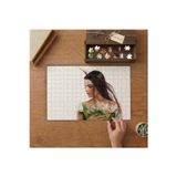 Güzel Kadın ve Beyaz Çiçekler Tasarımı 240 Parça Ahşap Puzzle Ahşap Kutuda MP00607