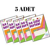 Güzel Yazı Defteri 5'li Set – Kılavuz Çizgili | 32 Sayfa | 1. Sınıf Yazı Öğrenme | Geniş Ebat 21X27 - Beyaz