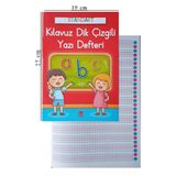 Güzel Yazı Defteri A4 Boy 19x27 cm Kılavuz Dik Çizgili 24 Yaprak 1 Adet Standart Dik Çizgili Yazı Defteri Dik Temel Harf