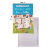Güzel Yazı Defteri Orta Boy 16,5x24 Cm 24 Yaprak 1 Adet Standart Çizgili Yazı Defteri Dik Temel Harflerle 1. Sınıf
