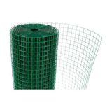 Güzelce Yapı Çit - Kafes - Kümes Teli Yükseklik 100 cm 12X12 mm Pvc Kaplı Yeşil 25 M - 100 cm 1.2 mm