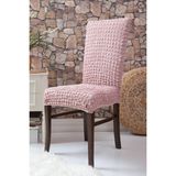 Güzelevim Tekstil Bürümcük Lastikli Esnek (1 Adet) Sandalye Kılıfı Sandalye Örtüsü - Pudra - 38 x 56 cm
