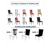 GüzelEvim Tekstil Güzelevim Bambu Sandalye Kılıfı Yıkanabilir Likralı Esnek Lastikli Sandalye Örtüsü - 38 x 56 cm - Krem