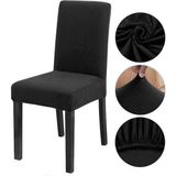 GüzelEvim Tekstil Güzelevim Bambu Sandalye Kılıfı Yıkanabilir Likralı Esnek Lastikli Sandalye Örtüsü - 38 x 56 cm - Siyah