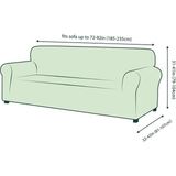 Güzelevim Tekstil Jakarlı Düz Desen Koltuk Takım Kılıfı 3+3+1+1 Elastikli Koltuk Örtüsü - 180 x 230 cm - Vizon
