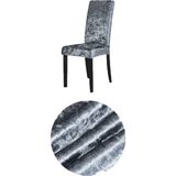 Güzelevim Tekstil Kaliteli Likralı Kadife Sandalye Örtüsü Sandalye Kılıfı Sandalye Koruma Tekli - 35 x 56 cm - Antrasit