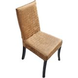 Güzelevim Tekstil Kaliteli Likralı Kadife Sandalye Örtüsü Sandalye Kılıfı Sandalye Koruma Tekli - 35 x 56 cm - Bej