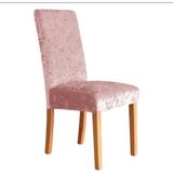 Güzelevim Tekstil Kaliteli Likralı Kadife Sandalye Örtüsü Sandalye Kılıfı Sandalye Koruma Tekli - 35 x 56 cm - Pembe