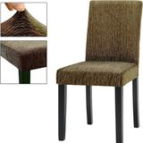 Güzelevim Tekstil Sandalye Kılıfı Jakarlı Düz Desen Lastikli (1 Adet) Sandalye Örtüsü - 40 x 55 cm - Kahve