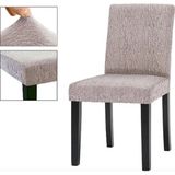 Güzelevim Tekstil Sandalye Kılıfı Jakarlı Düz Desen Lastikli (1 Adet) Sandalye Örtüsü - 40 x 55 cm - Vizon