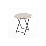 Güzelkan Katlanır 4 Kişilik Yuvarlak Bahçe Masası Bistro Masa 70x70
