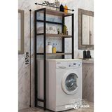 Güzelkan Madeni Eşya Çamaşır Makinesi Üstü Düzenleyici Raf Banyo Dolabı Rafı Makina Üstü Dolap Raf Çam - Atlantik Çam