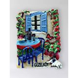 Güzelköy Polyester Kabartmalı Magnet 5 X 6,5 Cm Dekoratif Hediyelik Buzdolabı Süsü (Kod:1663)