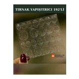 Güzellik Deposu 192 Adet Takma Tırnak Yapıştırıcı Protez Yapıştırıcı Jel Sticker Tak Çıkar Yapıştırma Bandı