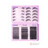 Güzellik Deposu 30D-40D-50D Karma Paket Komple İpek Kirpik Seti - Şerit & Demet Kirpik, Yapıştırıcı, Sabitleyici, Cımbız ve Fırça Komple Kit