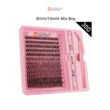 Güzellik Deposu 30D Premium İpek Kirpik Seti - 8-16mmMix Boy - Yapıştırıcı / Sabitleyici - Cımbız Dahil Full Set