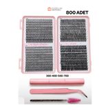 Güzellik Deposu 800'lü Takma İpek Kirpik Seti Premium Kalite Yapıştırıcı/Sabitleyici/Cımbız Full Set
