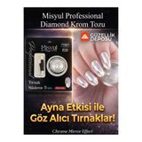 Güzellik Deposu Diamond Krom Tozu - Ayna Efektli Gümüş Yansımalı Nail Art Tırnak Süsleme Tozu - Chrome Mirror Effect