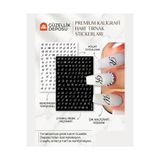 Güzellik Deposu Kaligrafi Harf Tırnak Sticker Seti - 3 Renk Siyah Beyaz Gold Kendinden Yapışkanlı Nail Art Charm