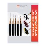Güzellik Deposu Kapaklı Ince Pofesyonel Nail Art Detaylı Çizim Fırçası 5'li Tırnak Çizim,Desen,Dizayn Fırçası