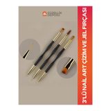 Güzellik Deposu Nail Art Çizim ve Jel Fırçası 3'lü Tırnak Çizim Fırçası