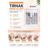 Güzellik Deposu Profesyonel Tırnak Freze Ucu Seti 6'lı – Manikür Pedikür İçin Seramik ve Taş Freze Uçları