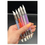 Güzellik Deposu Protez Tırnak Hamur Jel Silikon Fırça Desen Verme Fırçası Nail Art Fırça Seti 5'li