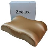 Güzellik Yastığı – 2'si 1 Arada Ortopedik Visco Hafızalı Köpük ve%100 Saf Dut İpek Ergonomik Yaşlanma ve Kırışıklık Karşıtı Tasarım, Cilt ve Saç Koruyucu, Lüks ve Cilt Dostu Yastık (Gold)