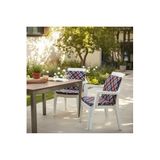 Güzelmağaza 2 Adet Arkalıklı Sandalye Minderi Ekose Desenli Çift Taraflı Fermuarlı Lastikli Süngerli Yıkanabilir Balkon Bahçe Mutfak Sandalyesi Oturma Minderi 40x40 cm