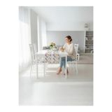 güzelmağaza Dijital Baskı Çift Taraflı Süngerli Fermuarlı 4 Adet Sandalye Minderi ve Runner 5li Set, Çok Renkli, 40x40 cm