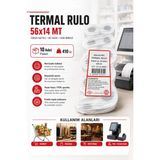 Güzelyüz Avm 56X14 Termal Rulo 1 Paket 10 Adet Yazarkasa Pos Rulosu