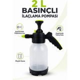 Güzelyüz Avm Basınçlı Pompası Püskürtücü Bahçe Sprey Şişesi Bitki Çiçek Sulama Kovası 2 Litre