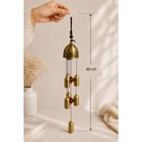 GÜZELYÜZ AVM Dekoratif Metal Rüzgar Çanı Feng Shui Balkon Bahçe Kapı Süsü 48 CM Askılı Çan Dekoru