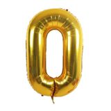 GÜZELYÜZ AVM Gold Balon 100 cm 0 Rakam Balon 0 Sayısı Altın Folyo Balon Büyük Sıfır Sayısı Doğum Günü Parti Balon