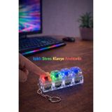 Güzelyüz Avm Işıklı Klavye Anahtarlık Karışık Renk Işıklı Klavye Click Sesli Stres Giderici Anahtarlık Maskot